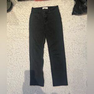 Hollister Women's Dark Gray Straight Leg Jeans